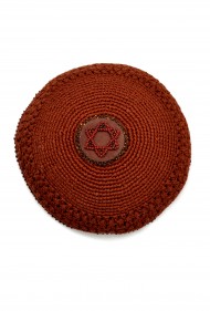 Leather Medallion Yarmulke